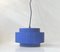 Danish Modern Blue Juno Hanging Lamp by Jo Hammerborg for Fog & Mørup, 1960s 2