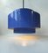 Danish Modern Blue Juno Hanging Lamp by Jo Hammerborg for Fog & Mørup, 1960s 3