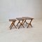 Wooden Nesting Tables, Holland, 1960s, Set of 3 1