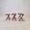 Wooden Nesting Tables, Holland, 1960s, Set of 3 5