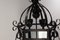 French Ceiling Lamp in Wrought Iron and Glass, 1960s, Image 11