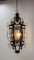 French Ceiling Lamp in Wrought Iron and Glass, 1960s, Image 5