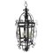 French Ceiling Lamp in Wrought Iron and Glass, 1960s, Image 1