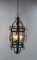 French Ceiling Lamp in Wrought Iron and Glass, 1960s, Image 6