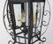 French Ceiling Lamp in Wrought Iron and Glass, 1960s 8