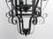 French Ceiling Lamp in Wrought Iron and Glass, 1960s, Image 13