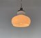 Chrome & Milk Glass Pendant Light, Former Czechoslovakia, 1970s, Image 4