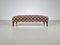 Bench in Wood and Fabric in the style of Gio Ponti, 1950s 1