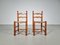 Oak Farmer Dining Chairs, France, 1970s, Set of 12 1