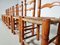 Oak Farmer Dining Chairs, France, 1970s, Set of 12, Image 4