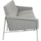 Airport Three-Seater Sofa in Gray Hallingdal Fabric by Arne Jacobsen for Fritz Hansen, 1960s, Image 2