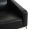 Airport Lounge Chair in Patinated Black Leather by Arne Jacobsen for Fritz Hansen, 1980s 11