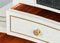 Writing Desk in Black and White Stone Veneer with Brass Inlays, 1970s 8