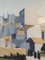 Paseo por la ciudad, años 50, pintura al óleo, enmarcado, Imagen 11