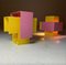 Vintage Pink and Yellow Wall Lights from Philips, Holland, 1960s, Set of 2 5