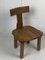 Dutch Brutalist Oak Low Chair or Childrens Chair, 1970s, Image 11