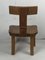 Dutch Brutalist Oak Low Chair or Childrens Chair, 1970s 9