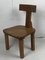 Dutch Brutalist Oak Low Chair or Childrens Chair, 1970s 2