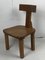 Dutch Brutalist Oak Low Chair or Childrens Chair, 1970s, Image 2