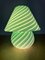 Green Swirl Murano Glass Mushroon Table Lamp, 1980, Image 5