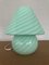 Green Swirl Murano Glass Mushroon Table Lamp, 1980 1