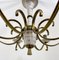 Italian Ceramic and Brass Chandelier, 1950s, Image 5