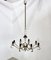 Italian Ceramic and Brass Chandelier, 1950s, Image 2