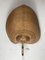 Lampada da parete Uchiwa Fan in vimini di Gilbert, New York, USA, anni '60, Immagine 1