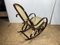 Rocking Chair en Bois et Rotin, 1970s 10