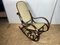 Rocking Chair en Bois et Rotin, 1970s 1