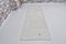 Alfombra de pasillo de cáñamo blanca tejida a mano, años 60, Imagen 1
