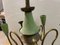 Lámpara de araña italiana de bronce de Stilnovo, años 50, Imagen 8