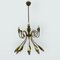 Italian Bronze Chandelier from Stilnovo, 1950s 9