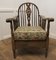Beech and Ash Wheel Back Reclining Chair, 1930s, Image 1