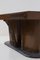 Mesa de comedor italiana de bronce, madera y mármol, años 50, Imagen 8