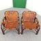 Leather Armchairs and Bamboo attributed to Tito Agnoli for Bonacina, 1970s, Set of 2 6
