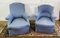 Napoleon III French Toad Armchairs in Blue Upholstery, 1860s, Set of 2 1