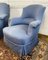 Napoleon III French Toad Armchairs in Blue Upholstery, 1860s, Set of 2, Image 3