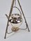 Silver Plated Hanging Teapot with Faux Tripod Stand and Burner from Martin Hall & Co., Set of 2 2