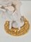 Lampada da tavolo fatta a mano in porcellana Bisque placcata in oro, Italia, anni '50, Immagine 10