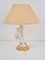 Lampada da tavolo fatta a mano in porcellana Bisque placcata in oro, Italia, anni '50, Immagine 5