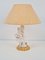 Handmade Table Lamp in Gold-Plated Bisque Porcelain, Italy, 1950s, Image 1