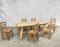 Juego de mesa y mesa y sillas Slavy de Georges Robert, años 50. Juego de 7, Imagen 1