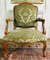 Queen Louis XV French Cabriolet Armchairs in Green Velvet Upholstery, 1860s, Set of 2 10