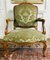 Queen Louis XV French Cabriolet Armchairs in Green Velvet Upholstery, 1860s, Set of 2, Image 10
