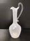 Vintage Murano Glass Pitcher Vase with White and Transparent Canes, 1950s 1