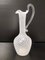 Vintage Murano Glass Pitcher Vase with White and Transparent Canes, 1950s, Image 1