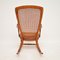 Rocking Chair en Bois Courbé et en Rotin, France, 1900s 7