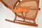 Sedia a dondolo in legno curvato e canna, Francia, inizio XX secolo, Immagine 10