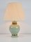 Hollywood Regency Green and Gold Ceramic Table Lamp from Le Dauphin, France, 1970s 2